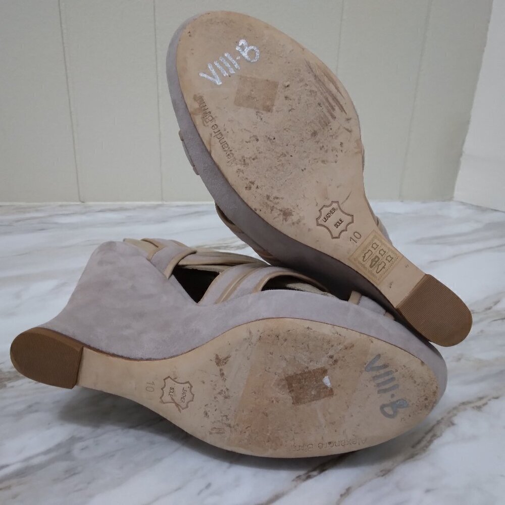 Alexandre Birman | Suede Slingback Wedge Platform Sandals | Sz 10 - Picture 10 of 13